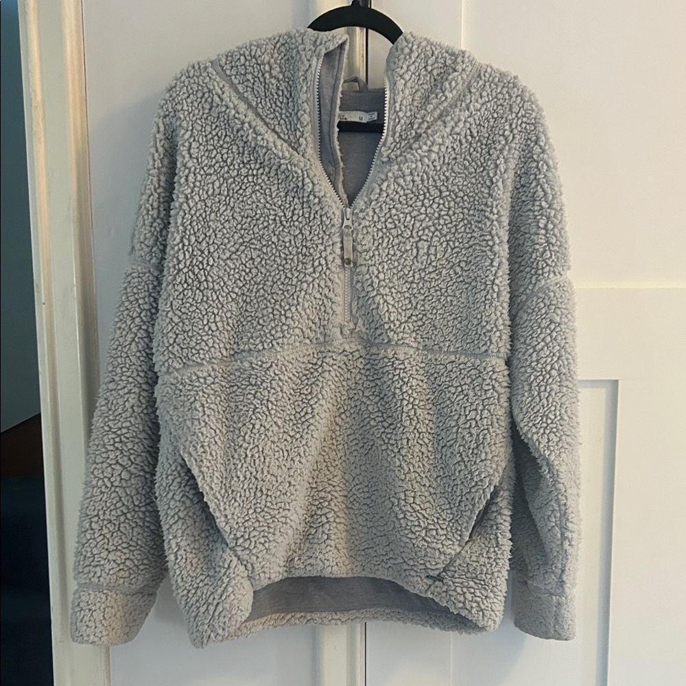 Cozy PrANA Half Zip Fleece Sherpa Hoodie